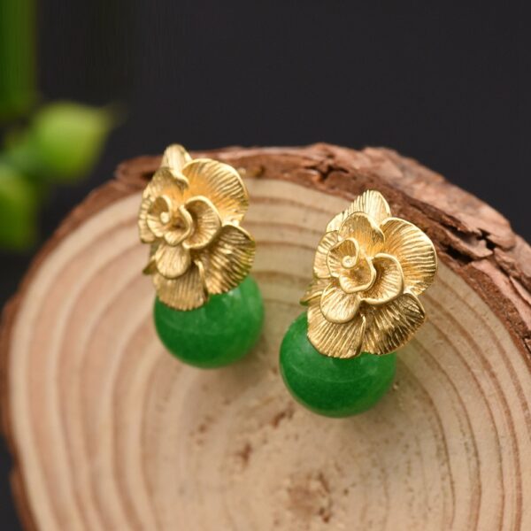 Pearl High-quality Jade European And American Retro Earrings - Image 6