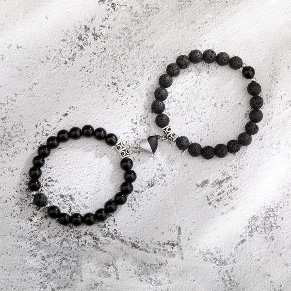 One Pair Magnetic Couple Bracelet For Women Lover Heart Distance Paired Pendant Natural Stone Bracelets Valentine's Day Gifts Men Jewelry - Image 10