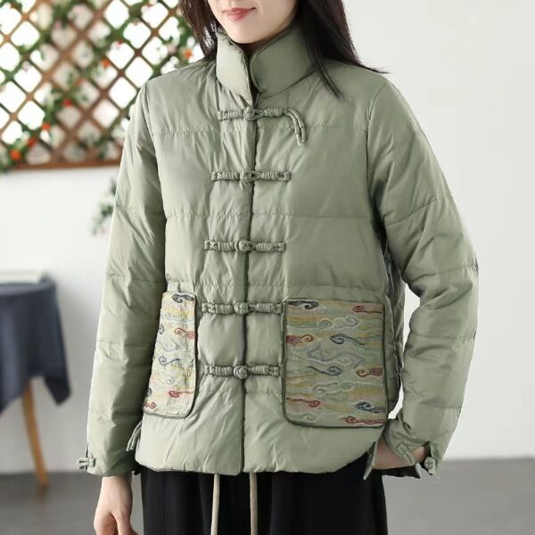 Women's Clothing Short Embroidery Down Jacket Women - Image 6