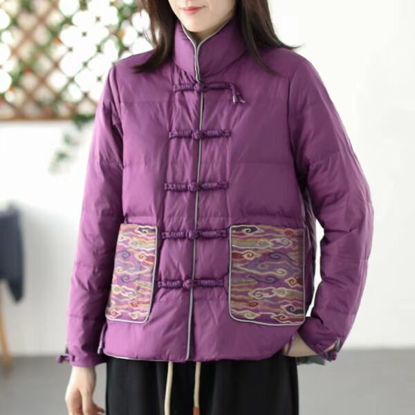 Women's Clothing Short Embroidery Down Jacket Women - Image 5