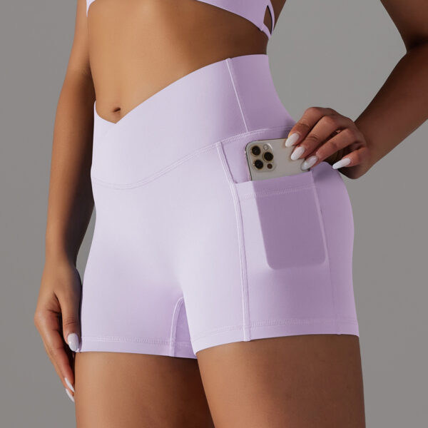 Yoga Shorts With Phone Pocket Design Fitness Sports Pants For Women Clothing - Image 8