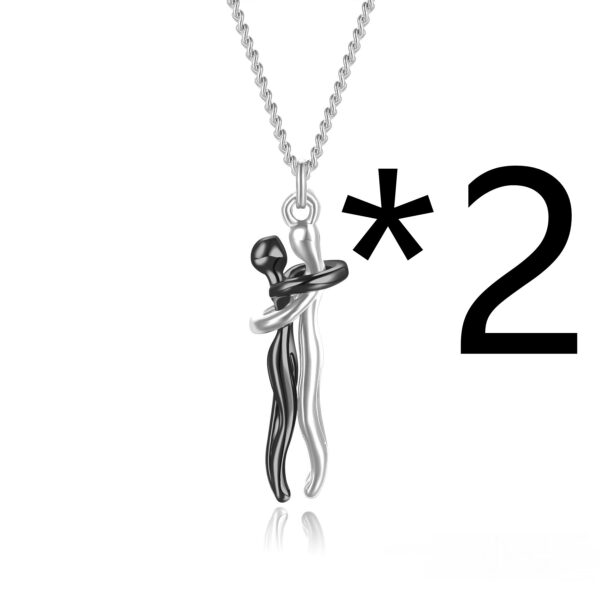 Hot Sale Affectionate Hug Necklace Couples Anniversary Valentine's Day  Gift Fashion Punk Street Style Pendant Necklace - Image 9