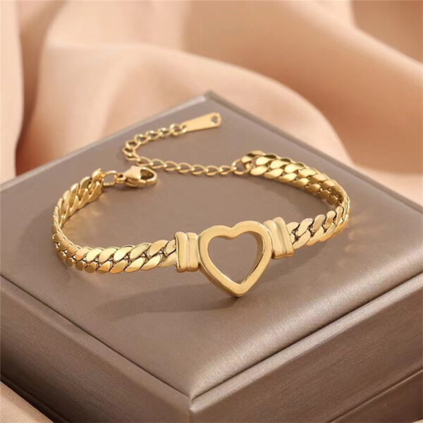 Personalized Love Chain Necklace Bracelet For Women Fashion Titanium Steel Non-fading Clavicle Chain Jewelry - Image 4