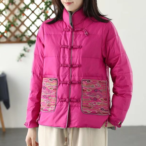 Women's Clothing Short Embroidery Down Jacket Women - Image 7